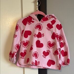 Old Navy Kids Pink Heart Hoodie Valentine’s Day